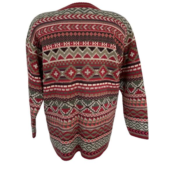 SIGRID OLSEN Sweater Size S Relaxed Geometric Winter Classic - Picture 3 of 10